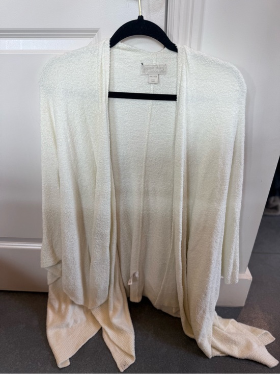 Barefoot Dreams Sweaters - Barefoot Dreams Cream Open-Front Cozy Wrap Cardigan